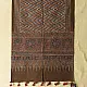 chocolate brown indigo blue madder red ajrakh cotton stole hand block printed zigzag leheriya body ornate eight-pointed star motif border traditional mihrab arched detail artisanal scarf sustainable fashion natural dyed with tassels