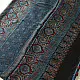 deep indigo blue ajrakh modal silk saree hand block printed minimal bundi tiny dot body ornate floral mandala pallu traditional ethnic wear sustainable luxury natural dyed
