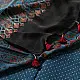 deep indigo blue ajrakh modal silk saree hand block printed minimal bundi tiny dot body ornate floral mandala pallu traditional ethnic wear sustainable luxury natural dyed