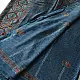 deep indigo blue ajrakh modal silk saree hand block printed minimal bundi tiny dot body ornate floral mandala pallu traditional ethnic wear sustainable luxury natural dyed