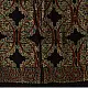 black ajrakh silk square scarf geometric floral pattern hand block printed natural dyed scarf tassels