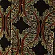 black ajrakh silk square scarf geometric floral pattern hand block printed natural dyed scarf tassels