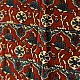 madder red indigo blue ajrakh modal silk dupatta hand block printed floral vine jaal body ornate zigzag leheriya pallu traditional mihrab arched detail wedding festive wear sustainable luxury natural dyed with tassels