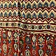 madder red indigo blue ajrakh modal silk dupatta hand block printed floral vine jaal body ornate zigzag leheriya pallu traditional mihrab arched detail wedding festive wear sustainable luxury natural dyed with tassels