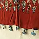 madder red indigo blue ajrakh modal silk dupatta hand block printed floral vine jaal body ornate zigzag leheriya pallu traditional mihrab arched detail wedding festive wear sustainable luxury natural dyed with tassels