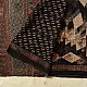 Online Ajrakh Printed Mul Cotton Black Saree
