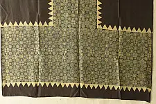 Ajrakh Mulberry Silk Dupatta | Natural dyed - G