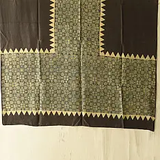 Ajrakh Mulberry Silk Dupatta | Natural dyed - G