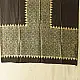 mulberry silk ajrakh dupatta chocolate brown olive blue interlocking geometric floral jaal block print cream sawtooth triangle border hand block printed natural dyed silk dupatta