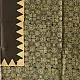mulberry silk ajrakh dupatta chocolate brown olive blue interlocking geometric floral jaal block print cream sawtooth triangle border hand block printed natural dyed silk dupatta