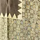 mulberry silk ajrakh dupatta chocolate brown olive blue interlocking geometric floral jaal block print cream sawtooth triangle border hand block printed natural dyed silk dupatta