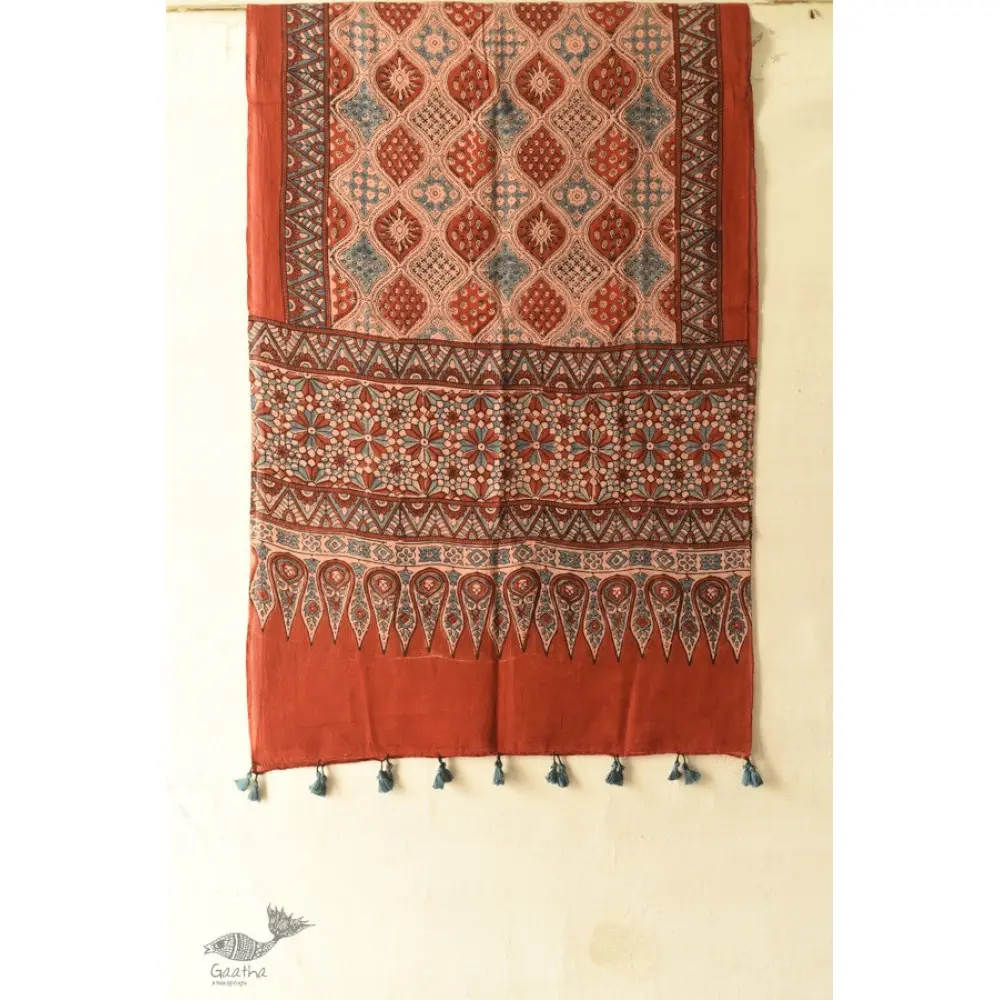 shop Mulmul Cotton Ajrakh Stole