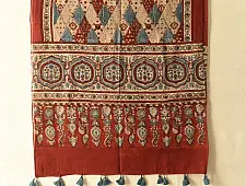 अमोहा ❋ Mul Cotton Ajrakh Stole ❋ 9