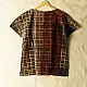 madder red indigo blue charcoal ajrakh cotton top vertical geometric grid block print hand block printed boxy fit artisanal blouse women sustainable fashion natural dyed