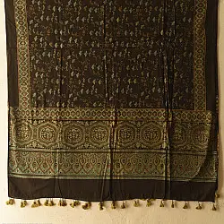 Sakhi . सखी ⁂ Ajrakh Block Printed Pure Cotton Dupatta  (27)