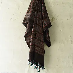 Sakhi . सखी ⁂ Ajrakh Block Printed Pure Cotton Dupatta (09)