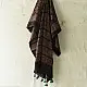 Ajrakh printed cotton dupatta with intricate hand carved block patterns