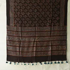 Sakhi . सखी ⁂ Ajrakh Block Printed Pure Cotton Dupatta (09)