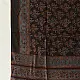 Ajrakh printed cotton dupatta with intricate hand carved block patterns