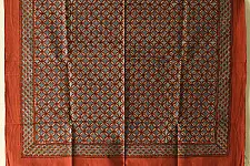 Neelanjana . नीलांजना ~ Square Ajrakh Cotton Red Scarf