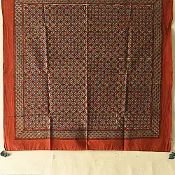 Neelanjana . नीलांजना ~ Square Ajrakh Cotton Red Scarf