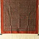 red ajrakh cotton square scarf indigo blue black geometric trellis block print hand block printed natural dyed scarf tassels
