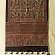 indigo blue madder red ajrakh cotton stole hand block printed geometric patchwork body ornate floral vine mandala border traditional artisanal scarf sustainable fashion natural dyed with tassels