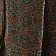 indigo ajrakh silk square scarf circular medallion pattern hand block printed rust geometric natural dyed scarf