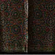 indigo ajrakh silk square scarf circular medallion pattern hand block printed rust geometric natural dyed scarf