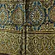 chocolate brown indigo blue ajrakh modal silk dupatta hand block printed floral vine jaal body ornate circular medallion pallu traditional mihrab arched detail wedding festive wear sustainable luxury natural dyed with tassels