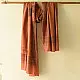 mulberry silk ajrakh dupatta terracotta red black vertical panel block print geometric border hand block printed natural dyed silk dupatta