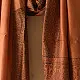mulberry silk ajrakh dupatta terracotta red black vertical panel block print geometric border hand block printed natural dyed silk dupatta