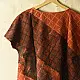 madder red charcoal blue ajrakh cotton top diagonal geometric grid block print hand block printed boxy fit artisanal blouse women sustainable fashion natural dyed