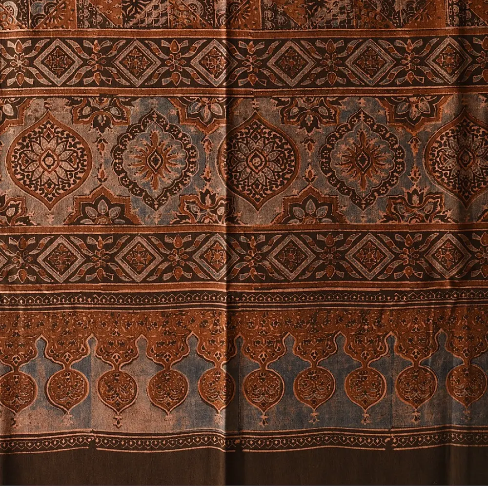 Shop Ajrakh Block Printed Pure Cotton Dupatta