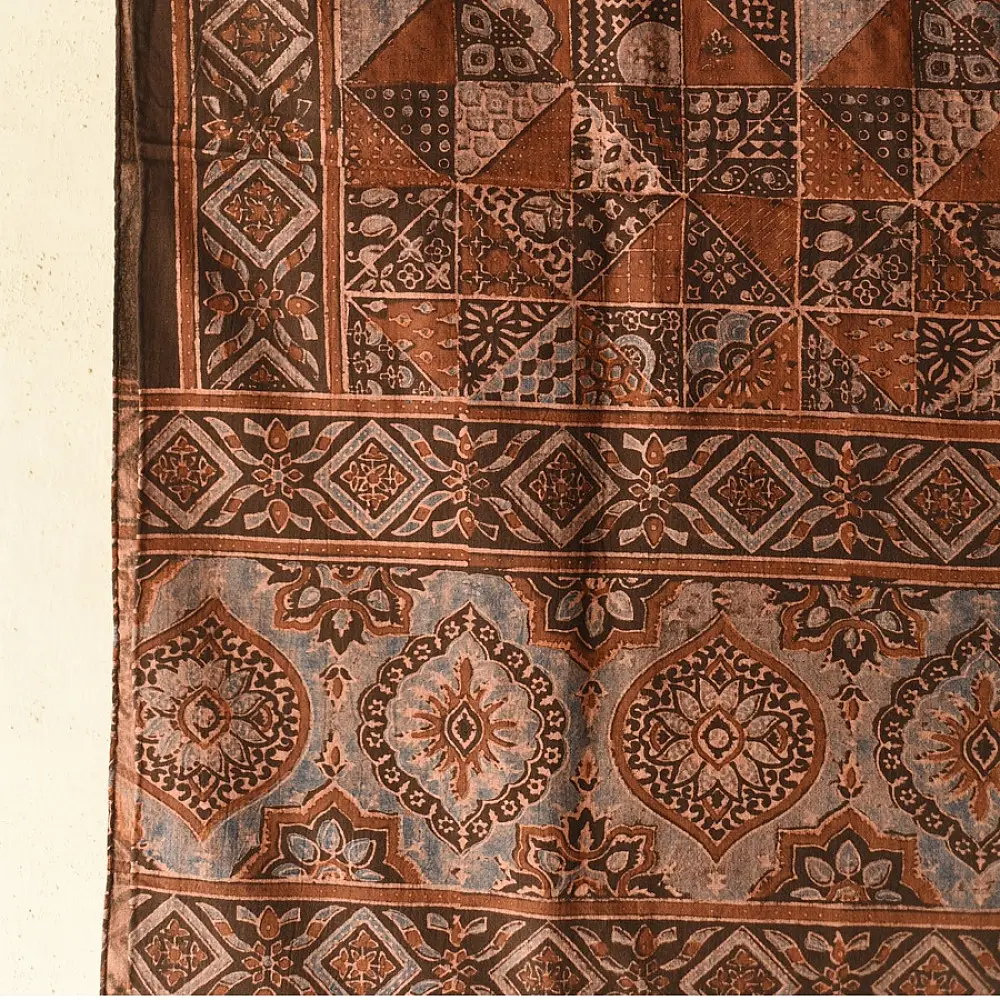 Shop Ajrakh Block Printed Pure Cotton Dupatta
