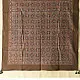 brown ajrakh silk square scarf blue red floral block print hand block printed natural dyed scarf tassels