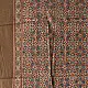 brown ajrakh silk square scarf blue red floral block print hand block printed natural dyed scarf tassels
