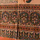 terracotta peach indigo blue ajrakh cotton stole hand block printed patchwork floral buta body ornate geometric mandala border traditional artisanal scarf sustainable fashion natural dyed with tassels