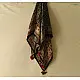 black ajrakh silk square scarf paisley pattern hand block printed rust indigo natural dyed scarf