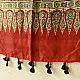 mulberry silk ajrakh dupatta madder red indigo blue interlocking geometric floral jaal block print large teardrop paisley minaret palla hand block printed natural dyed silk dupatta