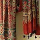 mulberry silk ajrakh dupatta madder red indigo blue interlocking geometric floral jaal block print large teardrop paisley minaret palla hand block printed natural dyed silk dupatta