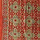 mulberry silk ajrakh dupatta madder red indigo blue interlocking geometric floral jaal block print large teardrop paisley minaret palla hand block printed natural dyed silk dupatta