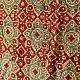 mulberry silk ajrakh dupatta madder red indigo blue interlocking geometric floral jaal block print large teardrop paisley minaret palla hand block printed natural dyed silk dupatta
