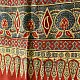 mulberry silk ajrakh dupatta madder red indigo blue interlocking geometric floral jaal block print large teardrop paisley minaret palla hand block printed natural dyed silk dupatta