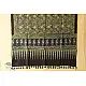 Yellow and Indigo Ajrakh cotton dupatta with intricate hand block detailing