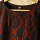 deep indigo blue and madder red ajrakh cotton top geometric diamond jaal block print hand block printed boxy fit artisanal blouse women sustainable fashion natural dyed