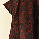 deep indigo blue and madder red ajrakh cotton top geometric diamond jaal block print hand block printed boxy fit artisanal blouse women sustainable fashion natural dyed