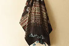 Sakhi . सखी ⁂ Ajrakh Block Printed Pure Cotton Dupatta  (39)