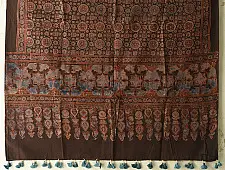 Sakhi . सखी ⁂ Ajrakh Block Printed Pure Cotton Dupatta (11)