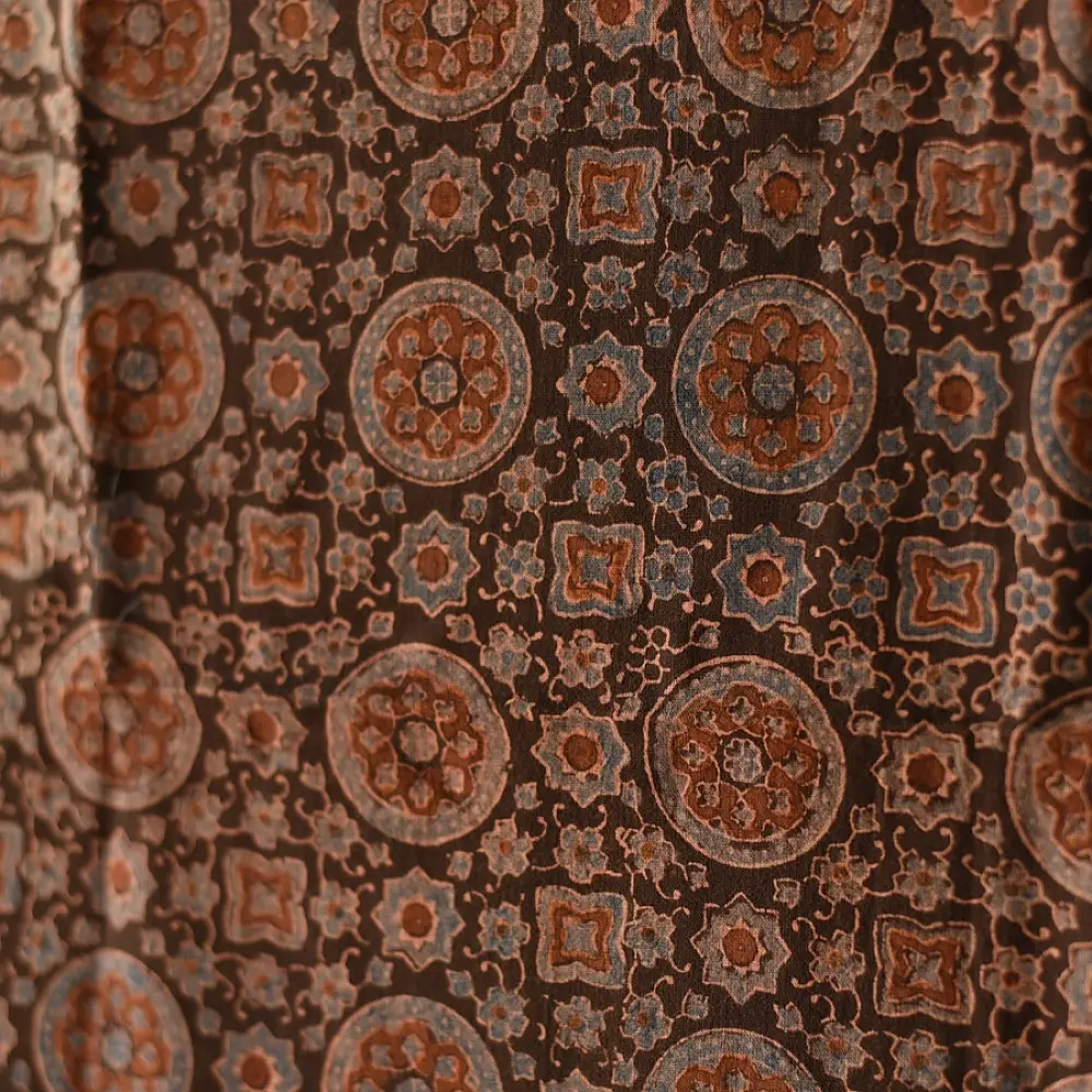 Find Authentic Ajrakh Block Printed Dupatta in Pure Cotton